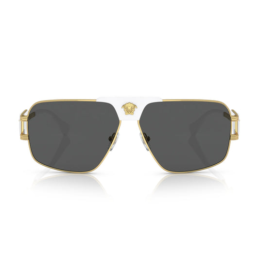 Gafas de sol de color liso con diseño de almohada VE2251 de Versace para hombre