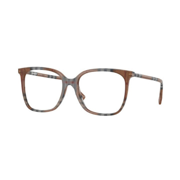 Burberry Women's Square Eyeglasses, Check Brown