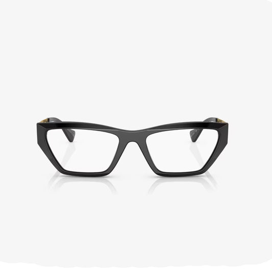 Versace Women's Irregular Eyeglasses, Black