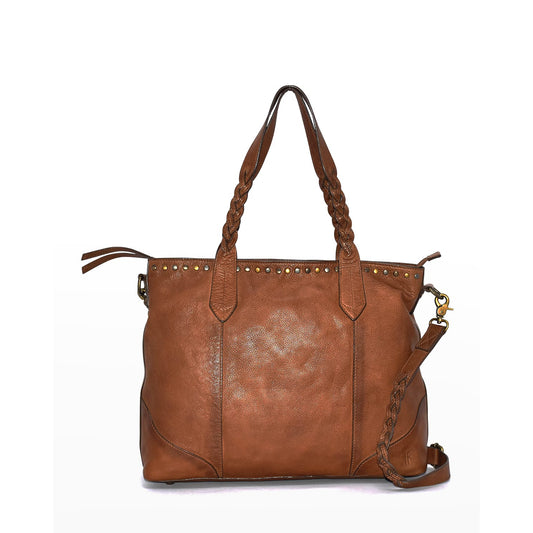 Bolso de mano Frye Soraya Shopper Tote de 17" en piel, color coñac