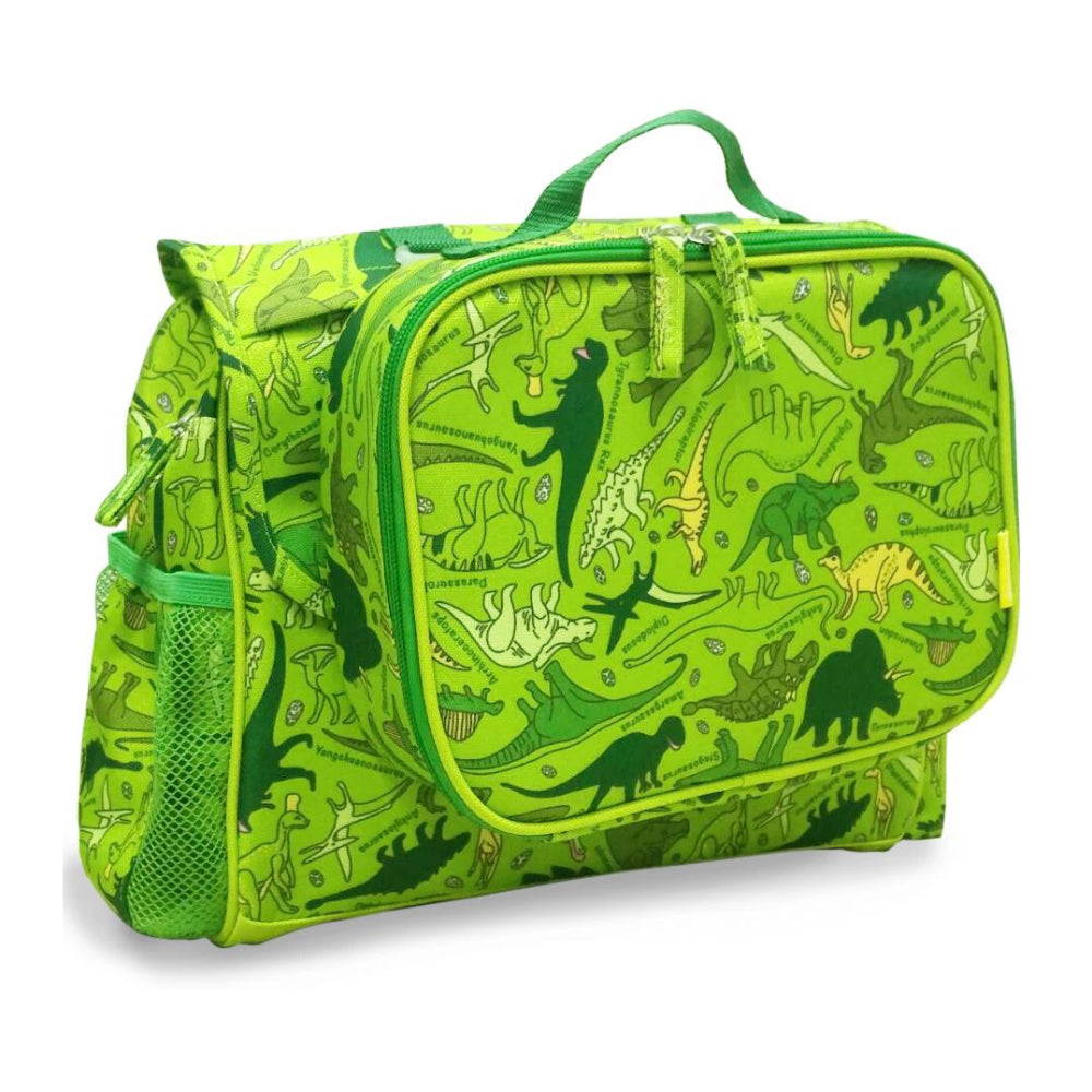 Lonchera y mochila Bixbee Dinosaur Park de 12" - Verde