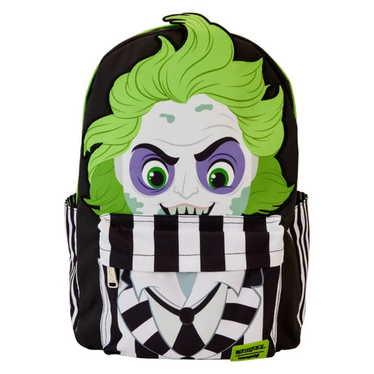 Mochila de nailon de tamaño completo para cosplay de Beetlejuice de Loungefly