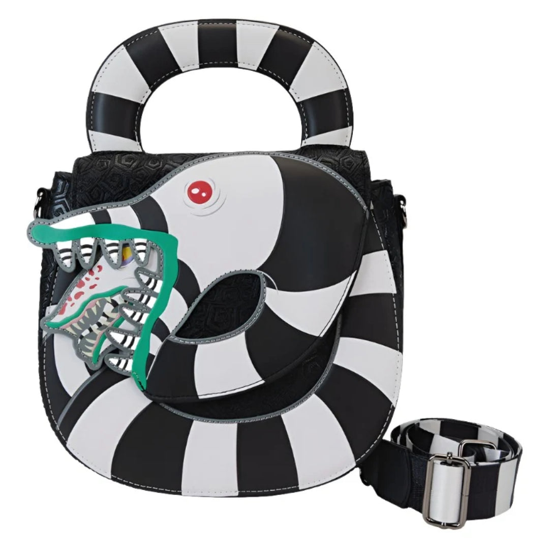 Bolso bandolera con diseño de gusanos de arena Beetlejuice de Loungefly