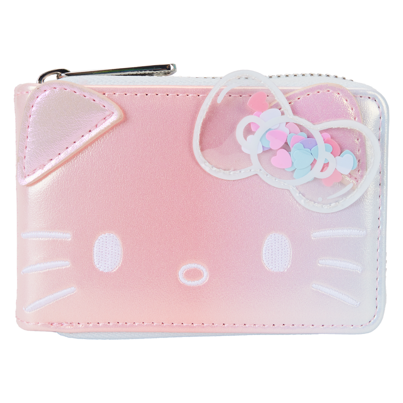 Monedero transparente y adorable con cierre de acordeón y Hello Kitty con motivo del 50.° aniversario de Sanrio de Loungefly