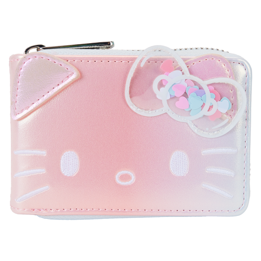 Monedero transparente y adorable con cierre de acordeón y Hello Kitty con motivo del 50.° aniversario de Sanrio de Loungefly