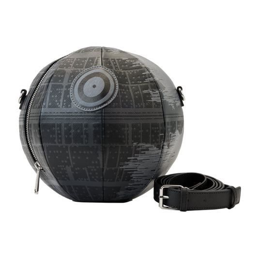 Loungefly 9" Star Wars Return of The Jedi Death Star Figural Crossbody Bag in Polyurethane - Black