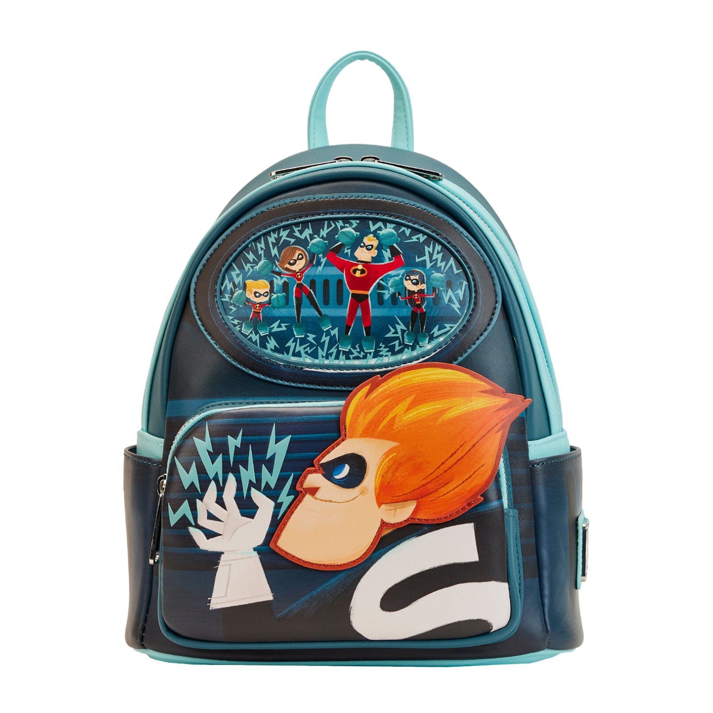 Mochila mini de poliuretano con diseño de Syndrome Glow de Pixar The Incredibles de Loungefly, multicolor