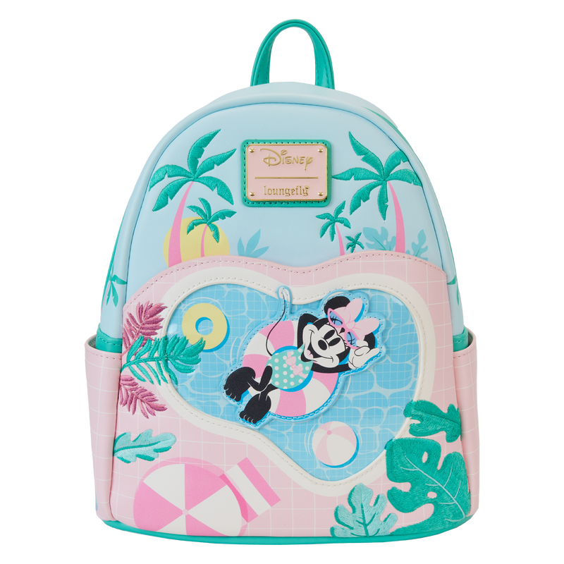 Mochila pequeña para piscina estilo vacaciones de Minnie Mouse de Loungefly