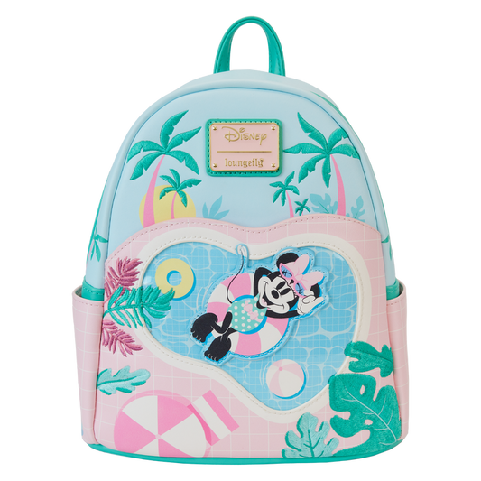 Mochila pequeña para piscina estilo vacaciones de Minnie Mouse de Loungefly