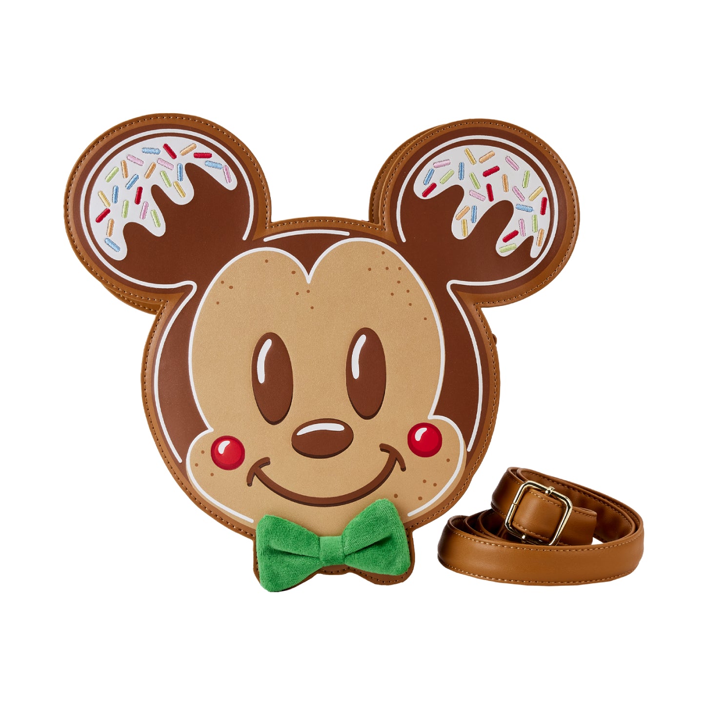 Loungefly Disney Mickey & Minnie Gingerbread Cookie Crossbody Bag