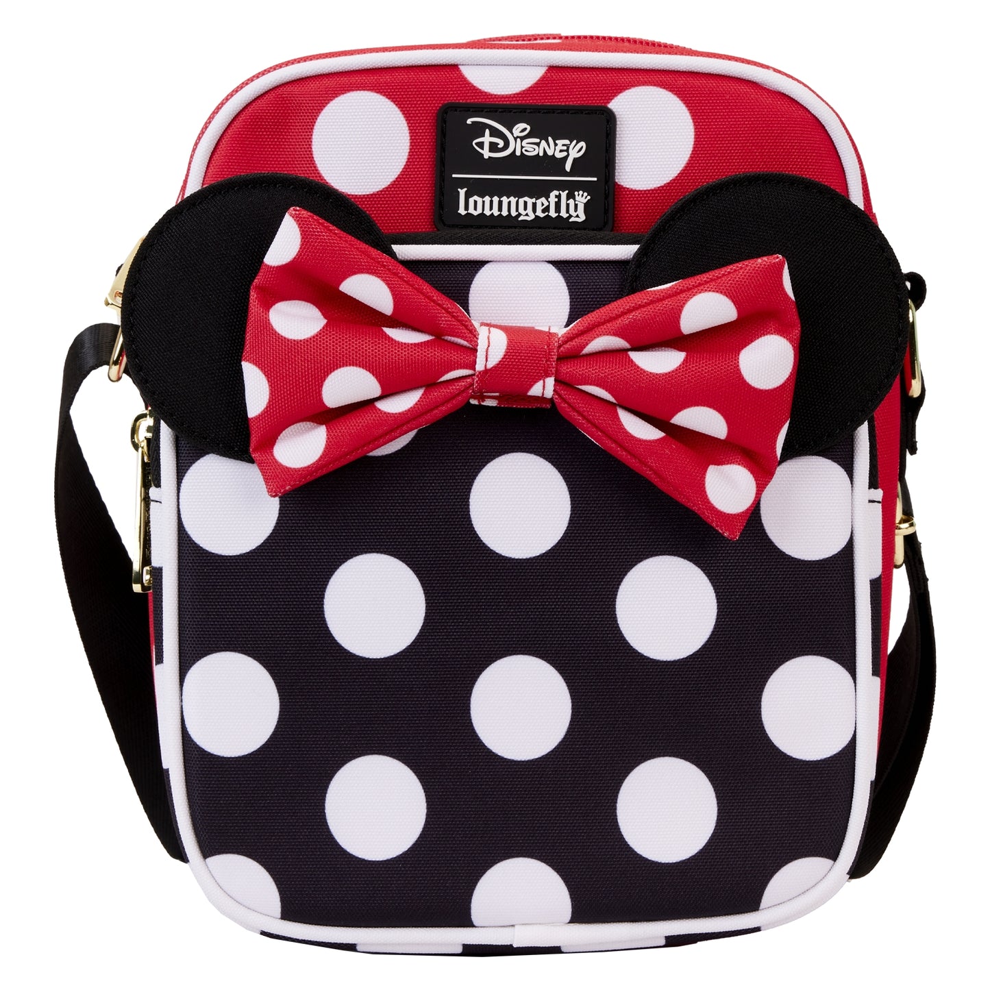 Loungefly Disney Minnie Mouse Rocks the Dots Classic Nylon Passport Crossbody Bag