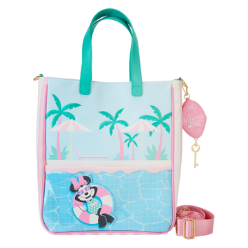 Loungefly Minnie Mouse Vacation Style Poolside Tote Bag with Coin Bag