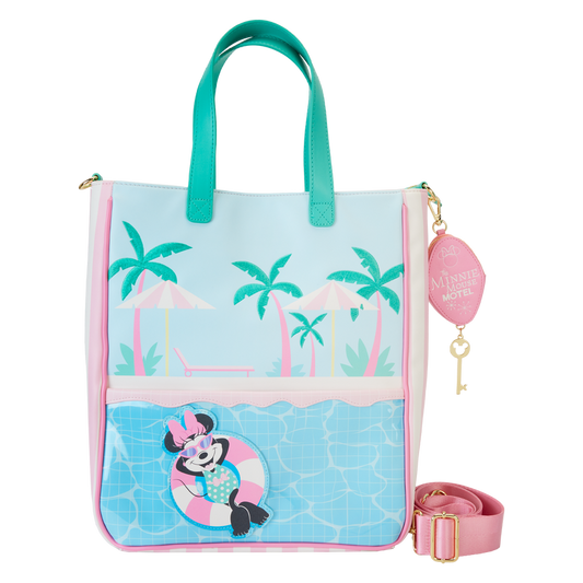 Loungefly Minnie Mouse Vacation Style Poolside Tote Bag with Coin Bag