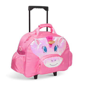 Equipaje de viaje pequeño Bixbee Unicorn, 2 ruedas, color rosa