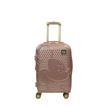 Maleta rígida con ruedas de 21" con diseño texturizado de Mickey Mouse de FUL Disney - Oro rosa