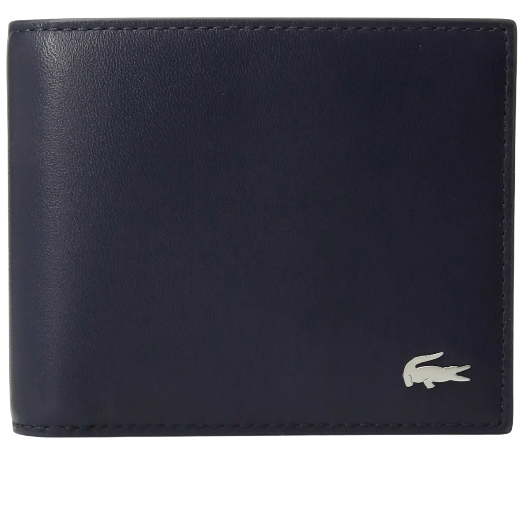 Lacoste Mens Fitzgerald Small Billfold Wallet - Peacoat Blue