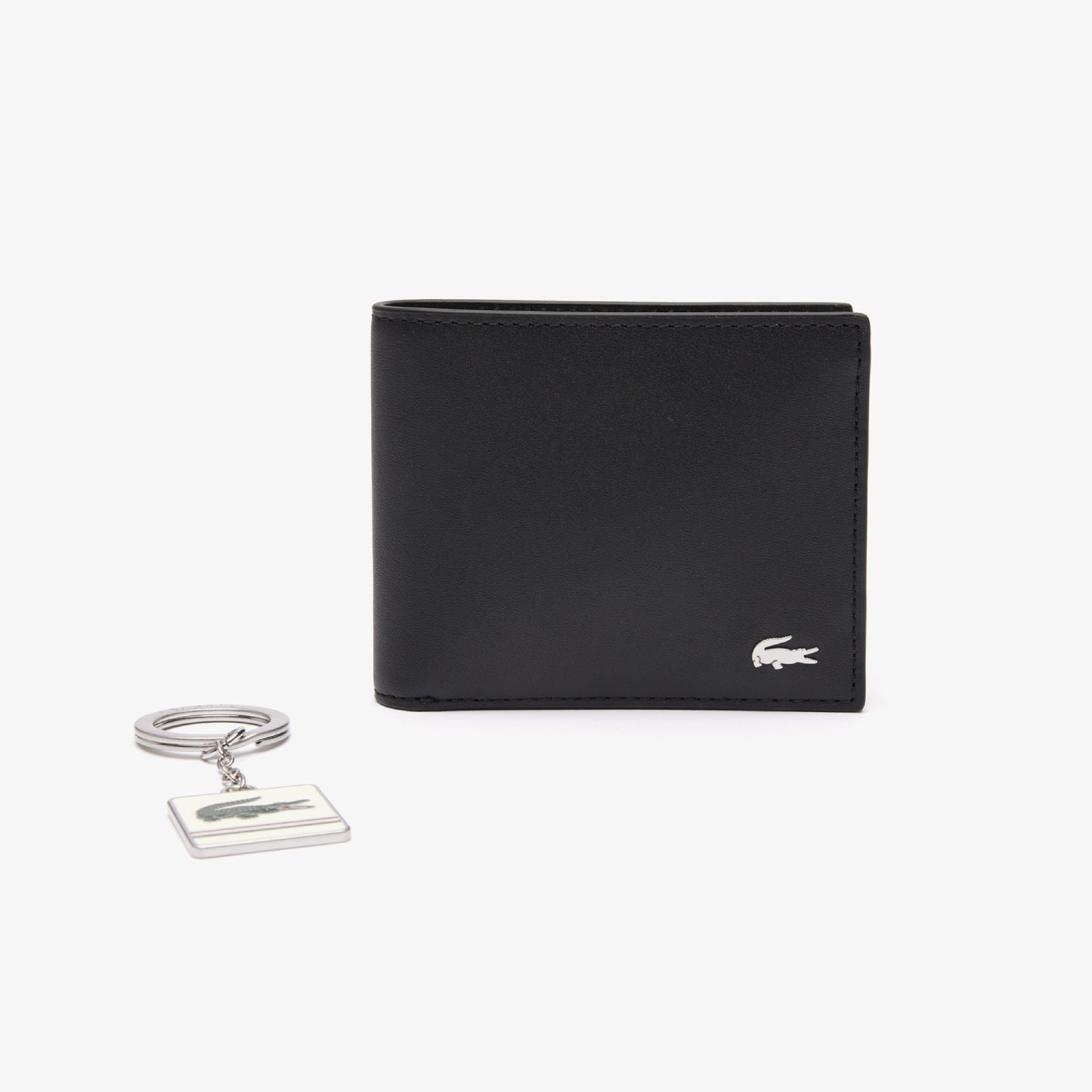 Lacoste Wallet and Key Chain Gift Set - Black