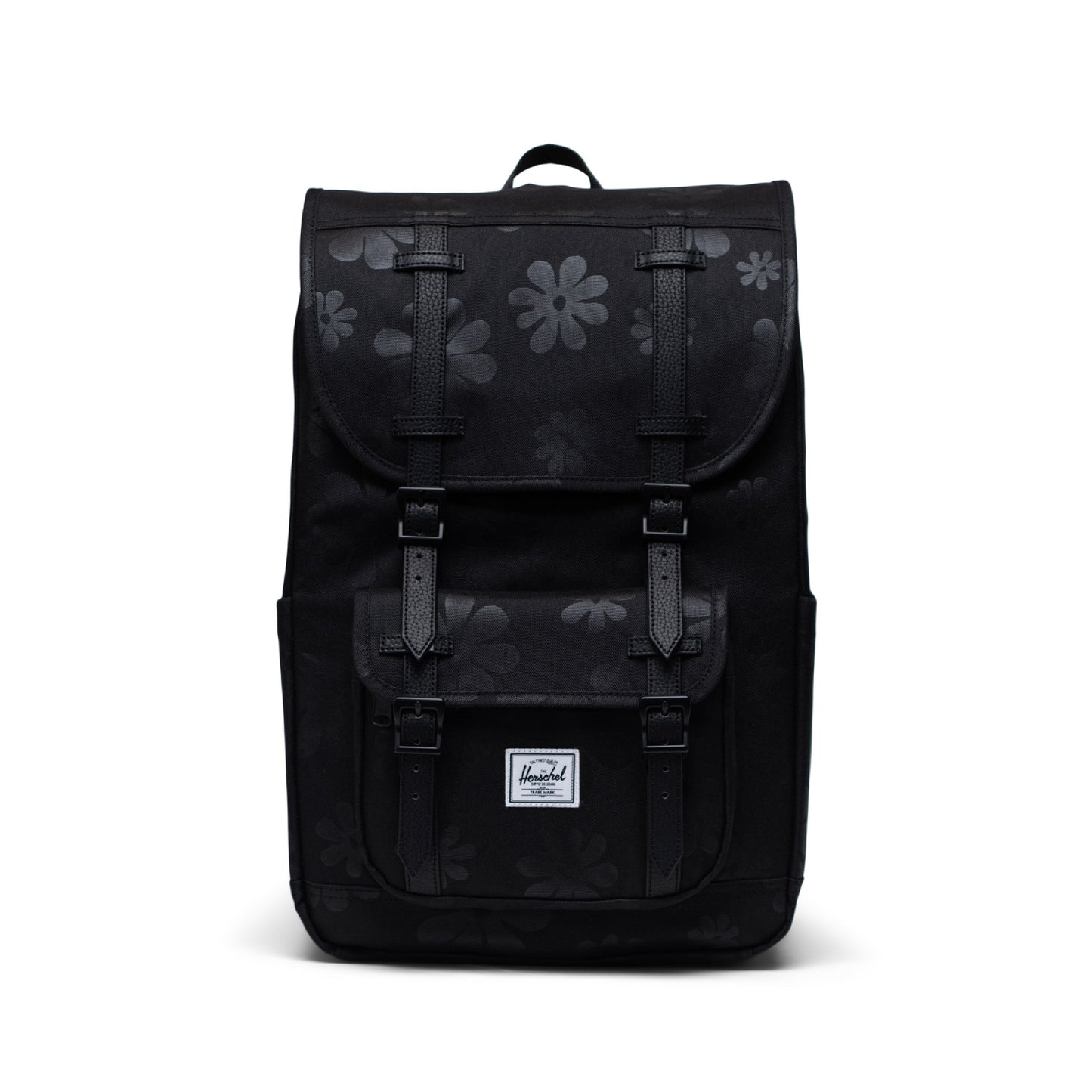 Mochila Herschel Little America de 21 l de volumen medio: diseño floral en color negro