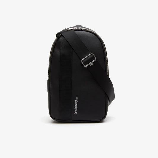 Bolso compacto de piel de becerro dividida de Lacoste - Noir (negro)