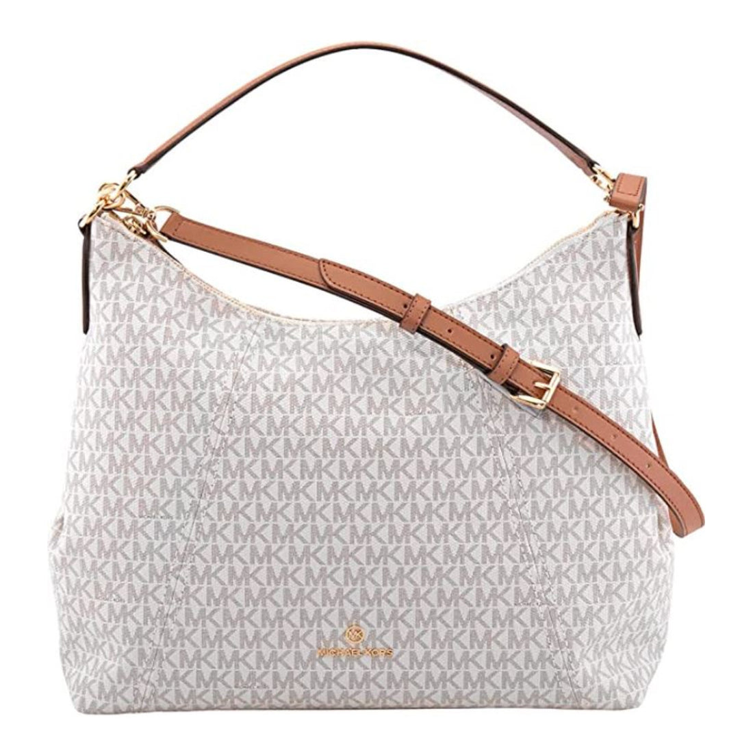 Michael Kors Sienna Large Convertible Shoulder Bag - Vanilla/Acorn