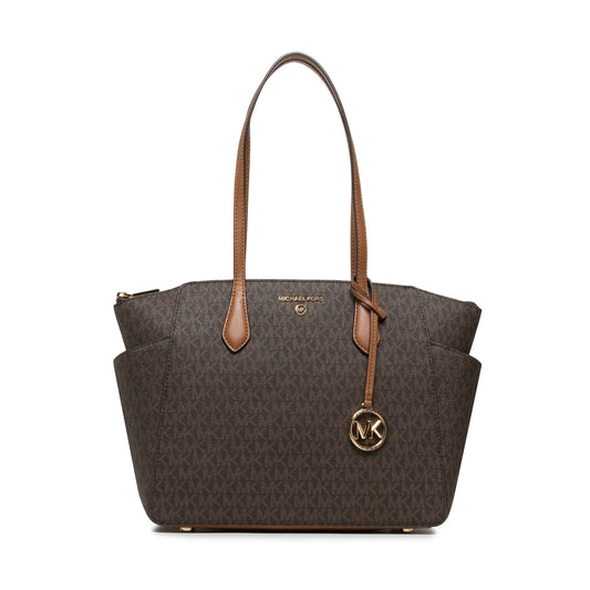 Michael Kors Marilyn Medium Top Zip Tote - Brown/Acorn