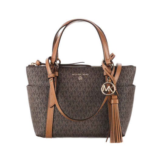 Michael Kors Sullivan Small Logo Top-Zip Tote - Brown