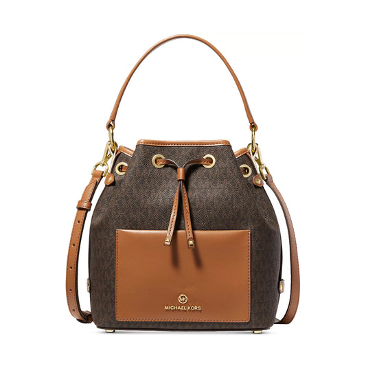 Michael Kors Maeve 9" Bucket Messenger Bag - Brown/Acorn