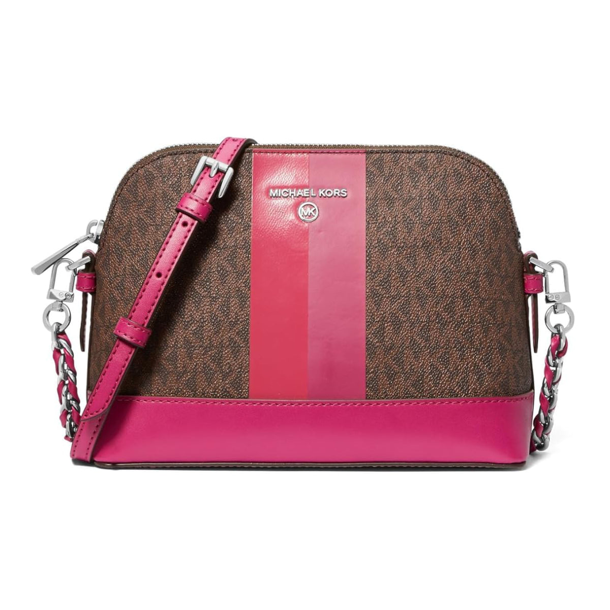 Michael Kors Jet Set Charm Large Dome Crossbody Bag - Deep Fuchsia