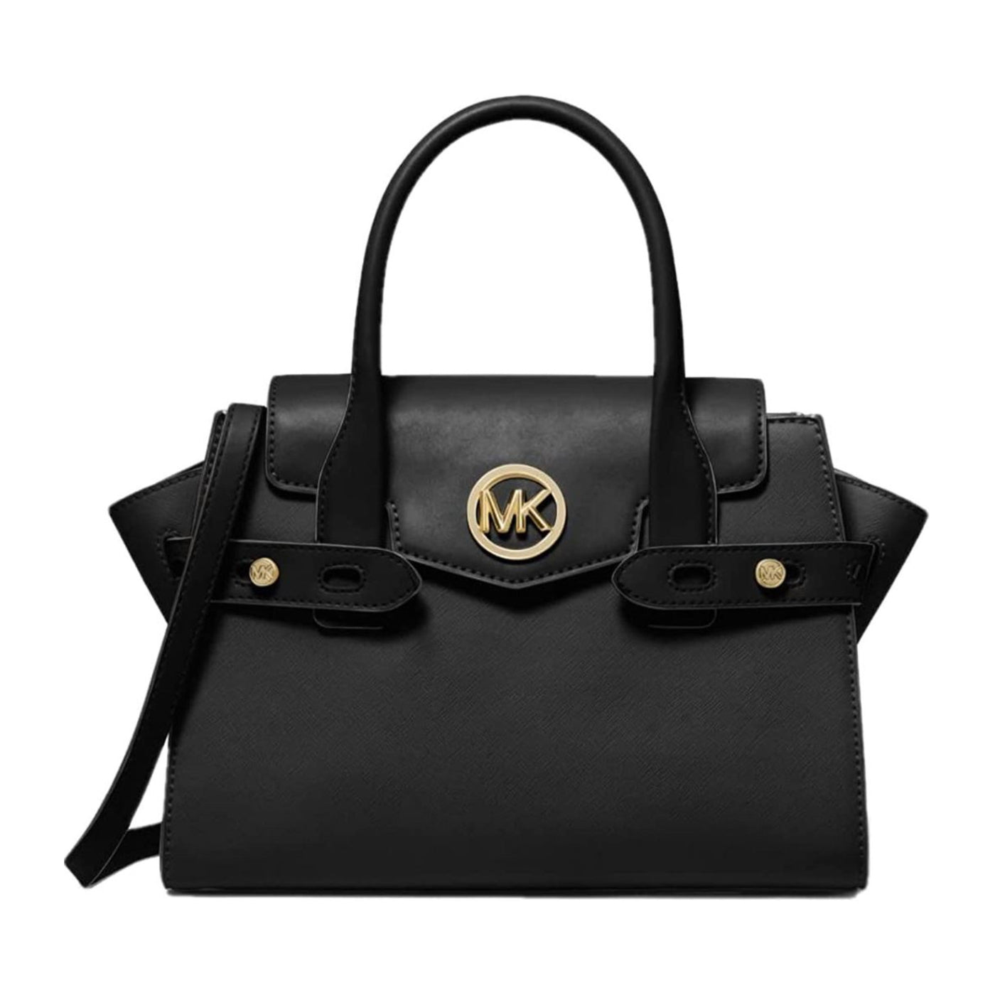 Bolso de mano mediano tipo cartera Michael Kors, color negro