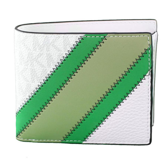 Michael Kors Billfold Wallet - White/Green