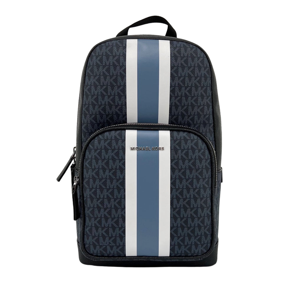 Michael Kors Cooper Mk Signature Stripe Backpack - Blue