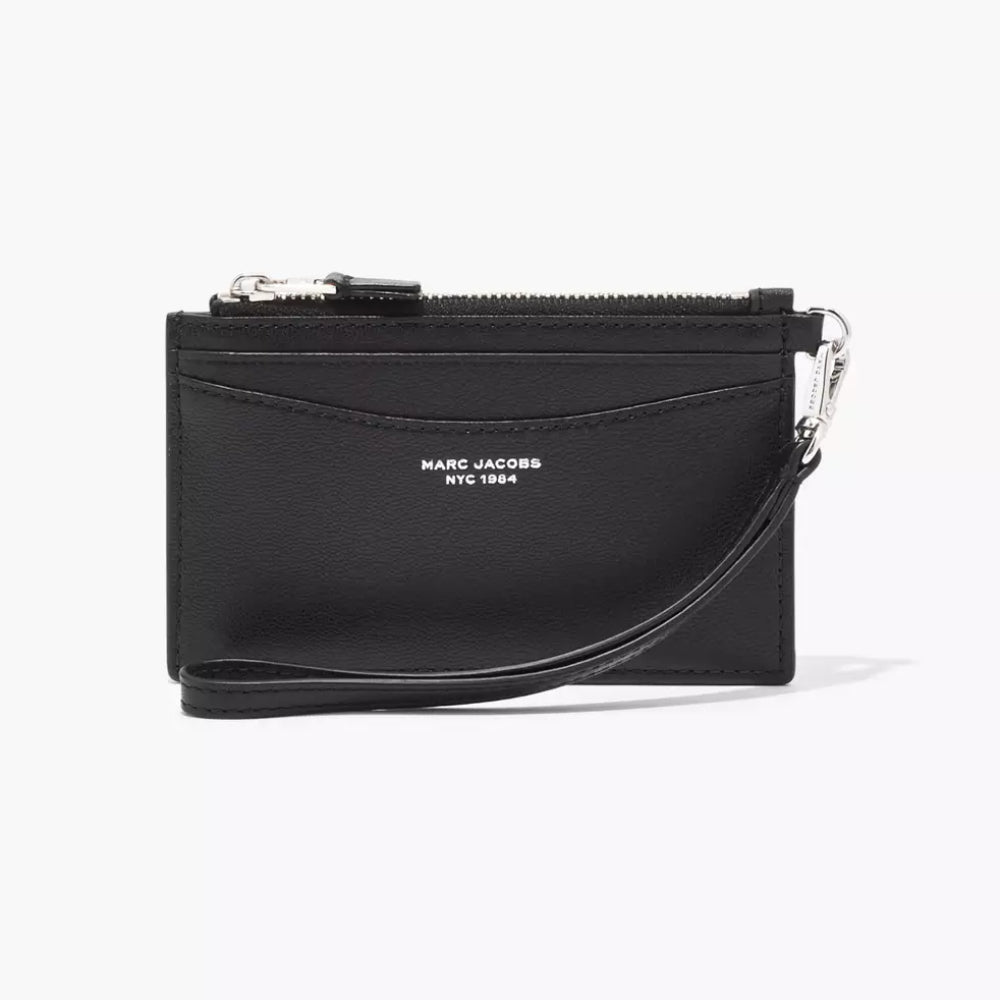 Marc Jacobs The Slim 84 3.5" Top-Zip Wristlet - Black