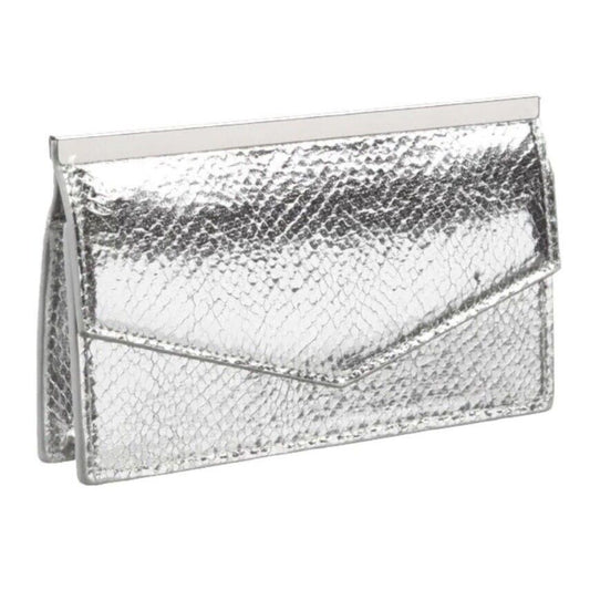 La Regale Shimmer Sequin 4.5" Framed Clutch - Silver