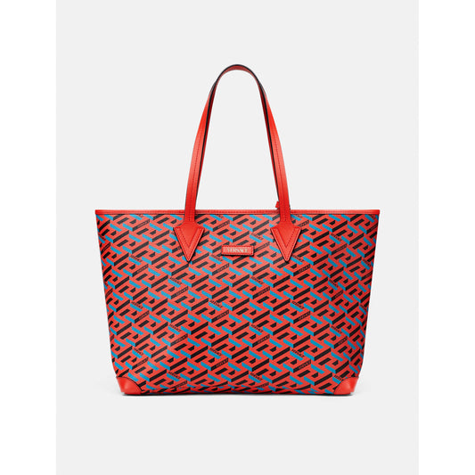 Versace La Greca Signature Tote Bag - Red