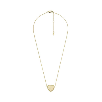 Collar Station para mujer de Fossil Drew bañado en oro sobre acero inoxidable