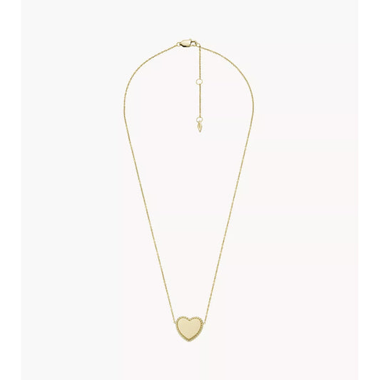 Fossil Drew Women's Station Necklace in Gold-Plating over Stainless Steel