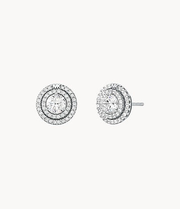 Michael Kors Women's Pavé Halo Stud Earrings in Sterling Silver