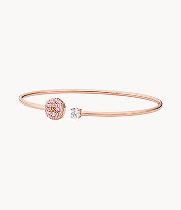 Pulsera Flex de Michael Kors para mujer en plata de ley bañada en oro rosa de 14 quilates