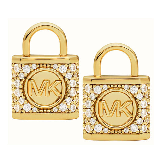 Michael Kors Women's Zirconia Stud Earrings in Gold-Plating over Sterling Silver