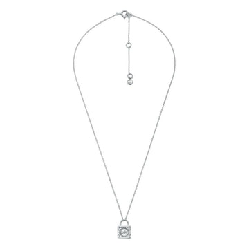 Michael Kors Women's Zirconia Pavé Lock Necklace in Sterling Silver