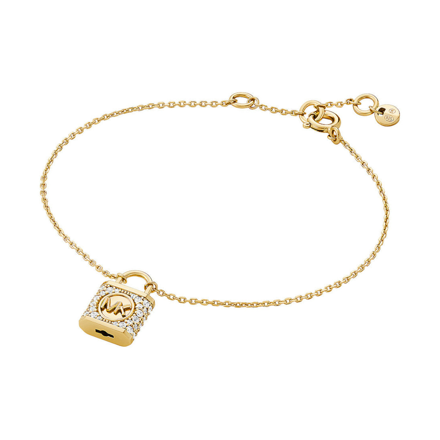 Pulsera de circonita cúbica para mujer de Michael Kors bañada en oro sobre plata de ley