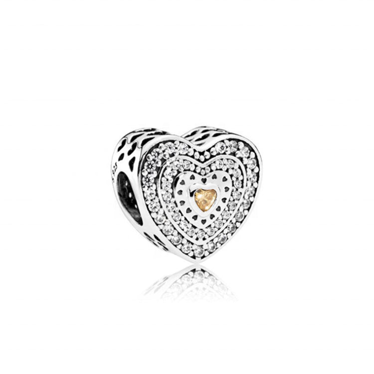 Charm de corazón de Ragazza Studio en plata de ley 925