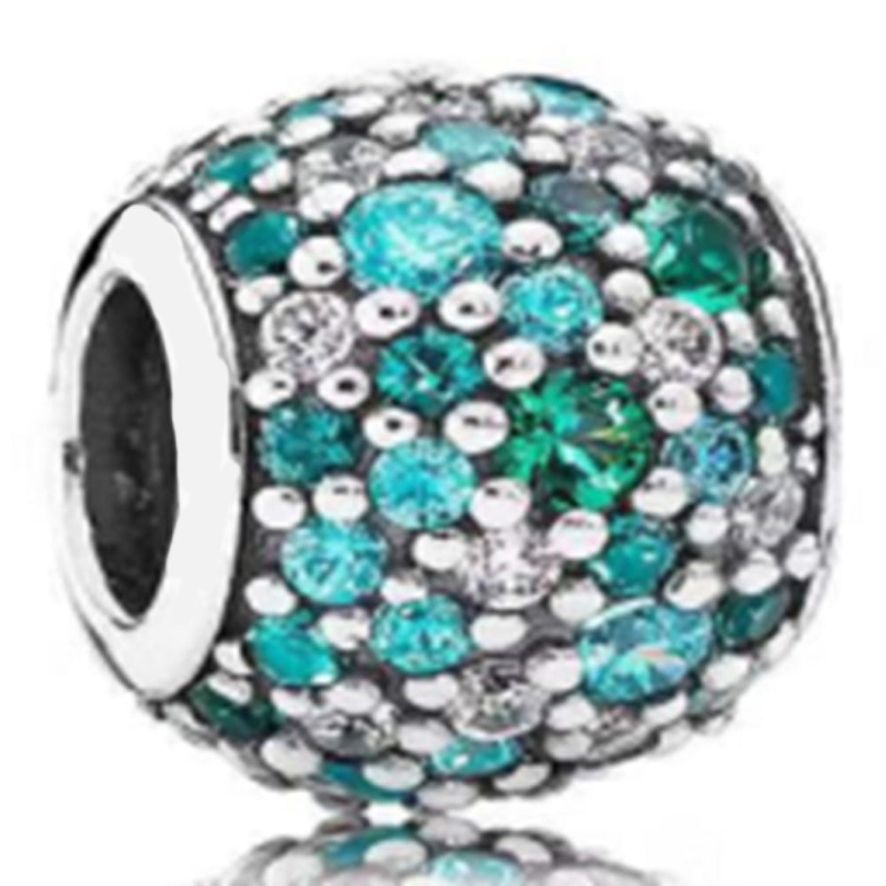 Ragazza Studio Ocean Mosaic Pavï¿½ Charm in 925 Sterling Silver