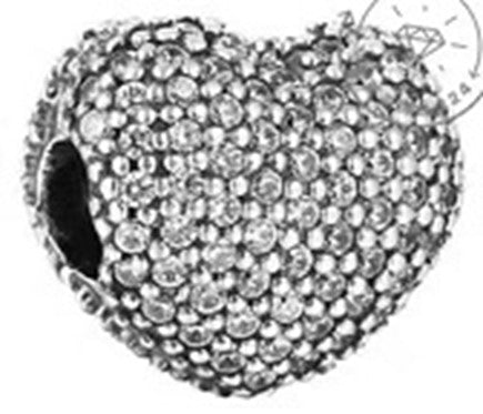 Ragazza Studio Women's Heart Clip in 925 Sterling Silver