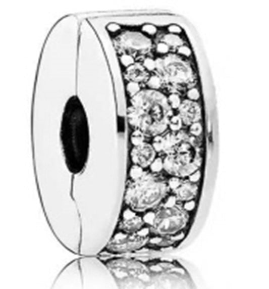 Ragazza Studio Women's Shining Elegance Clip in 925 Sterling Silver - Clear