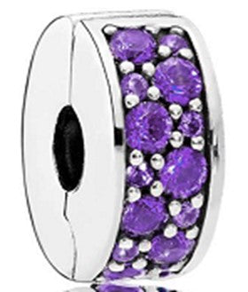 Ragazza Studio Women's Shining Elegance Clip in 925 Sterling Silver - Purple