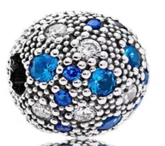 Ragazza Studio Women's Cosmic Stars Clip in 925 Sterling Silver - Blue/White