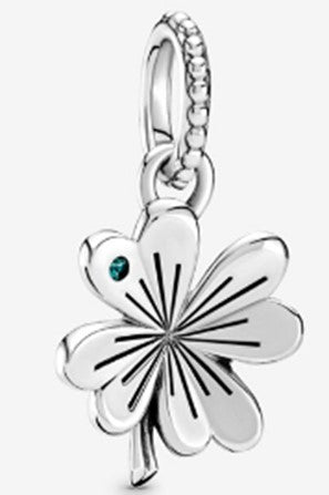 Ragazza Studio Lucky Four-Leaf Dangle Charm in 925 Sterling Silver