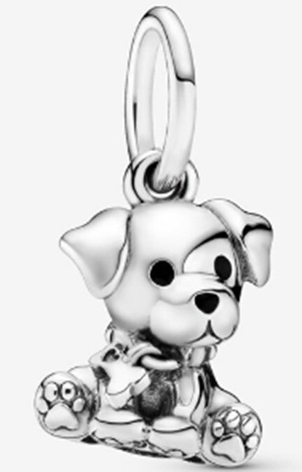 Ragazza Studio Labrador Puppy Dog Dangle Charm in 925 Sterling Silver