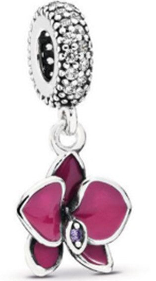 Ragazza Studio Dangling Flower Charm in 925 Sterling Silver